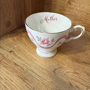 VTG Mother Teacup with Pink Floral Design (T5)
